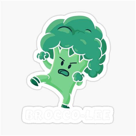 Broccoli Karate Brocco Lee Pun Vegetable Funny Vegan Plant