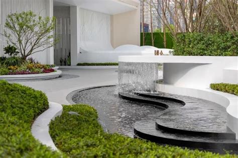 Pin On Water Cascade Waterscape Design Modern Landscaping Outdoor