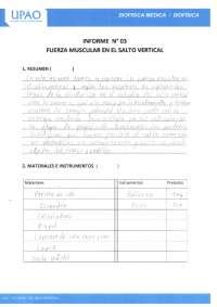 Informe De Fuerza Muscular En Salto Vertical Docsity