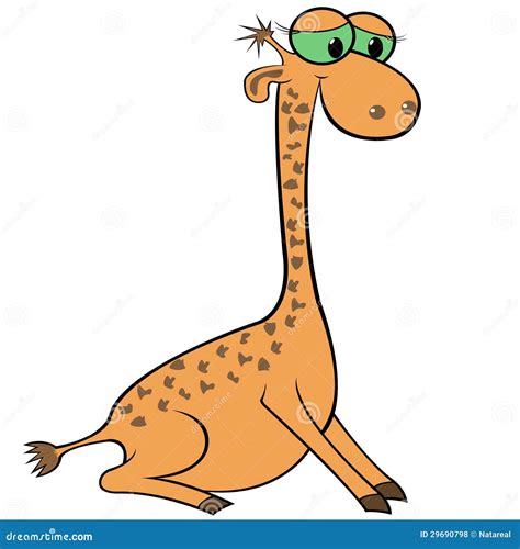 Giraffen Karikatur Vektorillustration Stock Abbildung Illustration