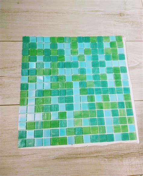 Iridescent Blue Green Glass Mosaic Tiles Ocean Blue And Green