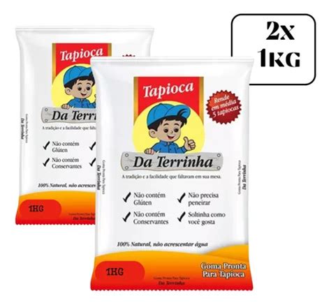 2x Massa De Tapioca Da Terrinha Pacote 1kg Sem Gluten MercadoLivre