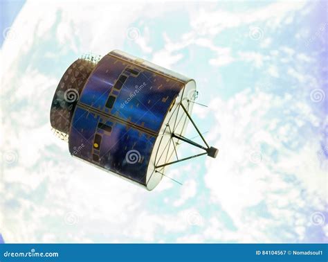 Satellite in space orbit stock image. Image of globe - 84104567