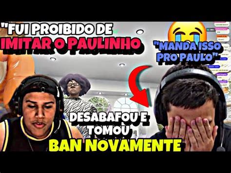 URGENTEFILHO DO PAULO TOMOU BAN DE NOVO E Foi PROIBIDO DE IMITAR O