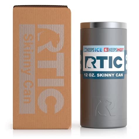 Rtic 12 Oz Stainless Steel Insulated Skinny Can Cooler Fits Slim Cans