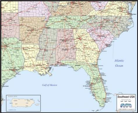 Map Of The Southeast Region Of The United States - Printable Map