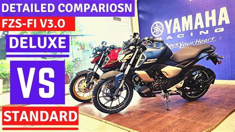 2022 Yamaha Fzs Fi V3 O Deluxe Vs Standard Variant Detailed Comparison Colors On Road