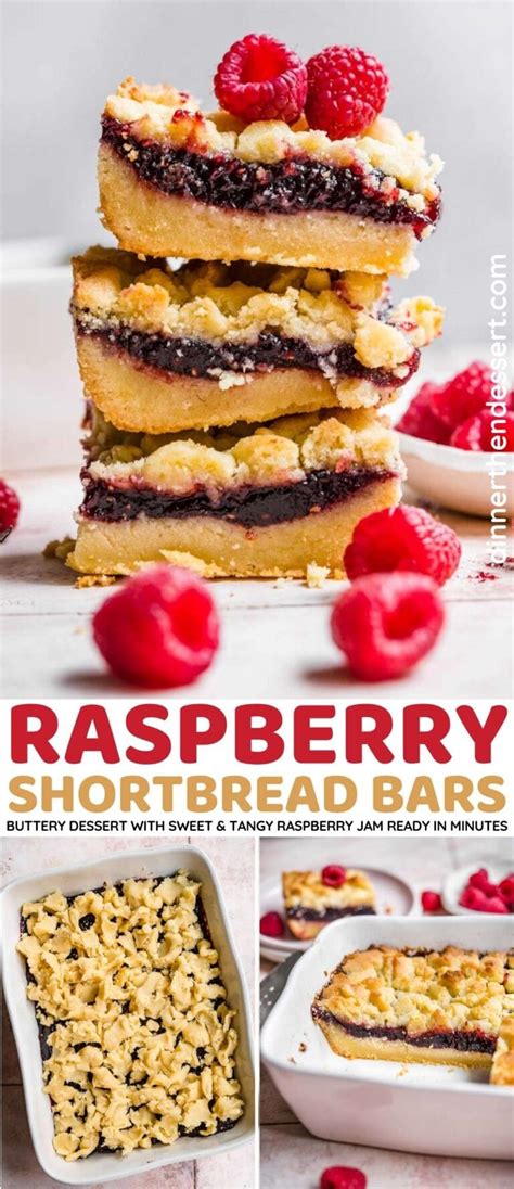 Raspberry Shortbread Bars Recipe Dinner Then Dessert