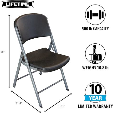 Lifetime Classic Silla Plegable De Grado Comercial Pl Stico Yaxa Store