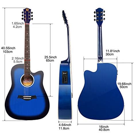 Electric Acoustic Cutaway Guitar Bundle Inch String Full Size