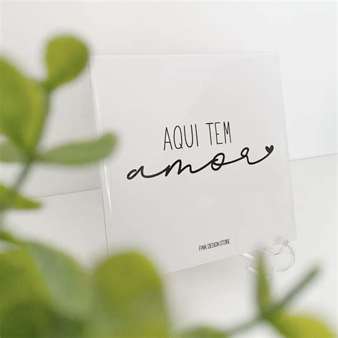 Azulejo Decorativo Frase Aqui Tem Amor Fink Design Store