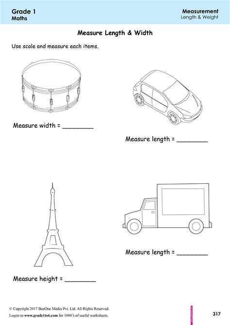 Length And Width Worksheets