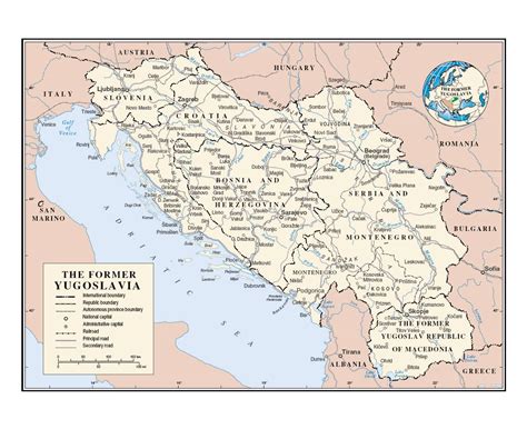 Old Yugoslavia Map