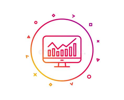 L Nea Icono De Las Estad Sticas Muestra Del An Lisis De Datos Vector