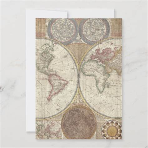 Hot Air Balloon World Map Baby Shower Invitation Zazzle