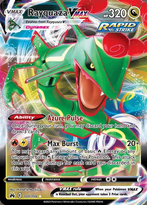 Rayquaza Vmax Swsh Pt Pok Mon Card Database Pokemoncard