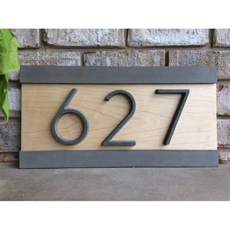 Urbanconcretedesign Modern Wall Address Plaque Reviews Wayfair