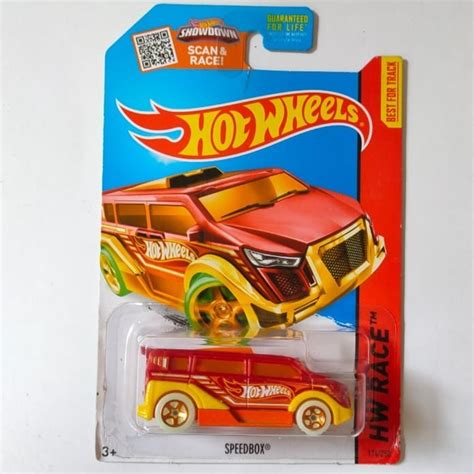 Jual HW Hot Wheels Speedbox Merah Orange Roda Glow In The Dark DD Shopee Indonesia