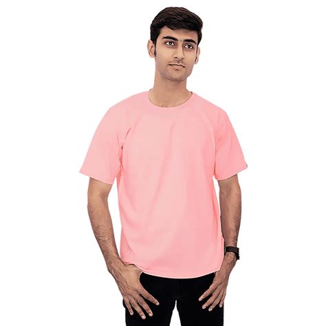 Everyday Essential 100% Cotton Unisex Solid Light Pink T-shirt (M) - PW ...