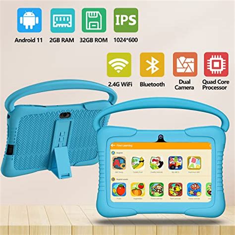 2023 Newest Kids Tablet, 7 Inch Tablet for Kids, 2GB 32GB(Support 128GB ...