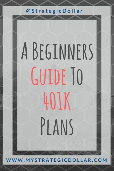 Mystrategicdollar How To Plan Beginners Guide 401k Plan