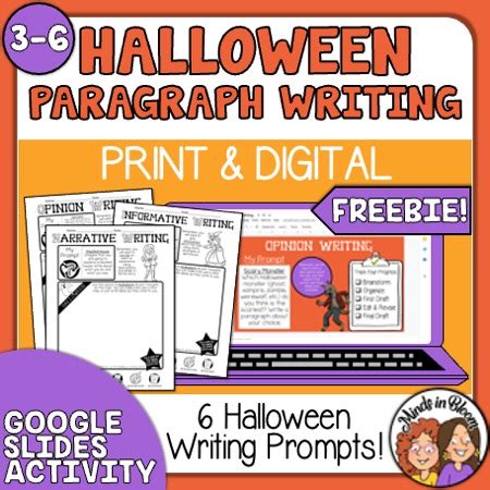 Free Halloween Paragraph Writing Prompts For Opinion Informative