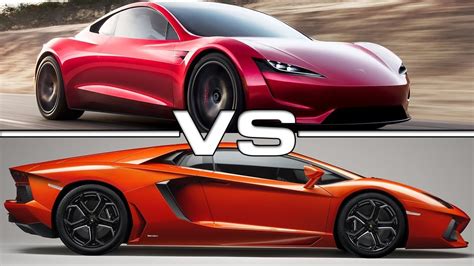 Arriba Imagen Tesla Roadster Vs Lamborghini Abzlocal Mx