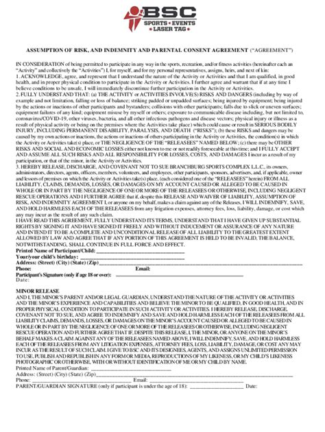 Release Waiver Assumption Risk Fill Out Sign Online Dochub