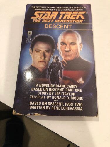 Star Trek Next Generation Descent Paperback By Diane Carey Ebay