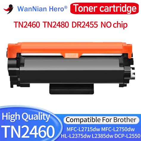 TN2460 Cartucho De Toner Compat Vel Para Brother DCP L2535DW 2550DW HL