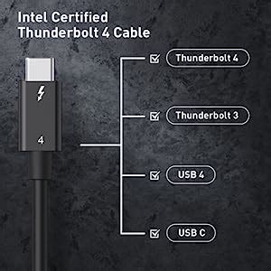 Maxonar Certified Thunderbolt 4 Cable 0 8M TB4 Cable USB 4 Kabel