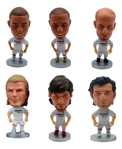 6 Figuras 5 Galácticos Real Madrid Ronaldo Figo Zidane Raul