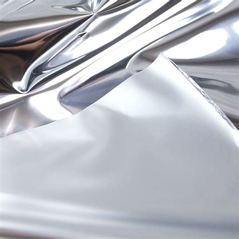 Double Sided Silver Mirror Composite Reflective Fabric Costumes Diy 50cmx137cm Ebay