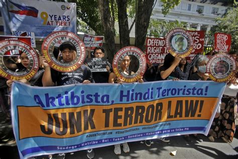 Rights Groups Rally Vs Anti Terror Act On Law S 4th Anniversary Photos Gma News Online