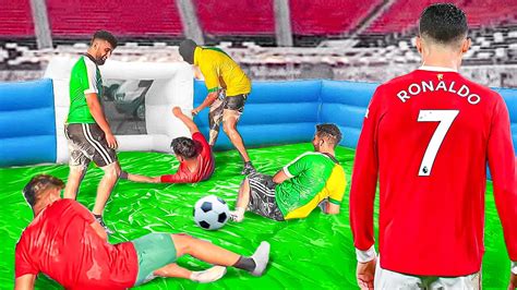 World Cup Slip And Slide Football Challenge Youtube