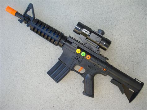M4 Carbine Toy Machine Gun 22" Black Scope Flashlight Tactical Stock ...
