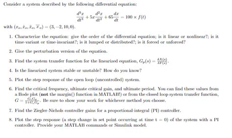 Consider A System Described By The Following Chegg