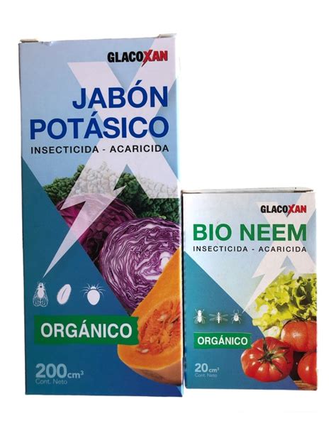 Combo Jabón Potásico Glacoxan Insecticida Orgánico y Bio neem