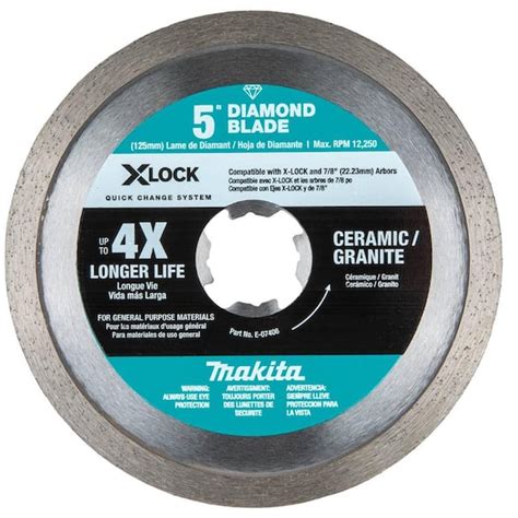 Makita X Lock In Continuous Rim Diamond Blade For Ceramic And