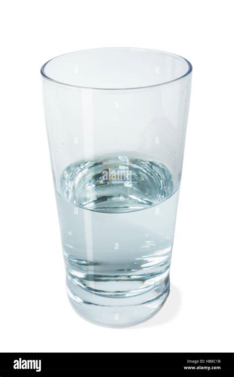 Half Full Glass Of Water Stock Photo Alamy