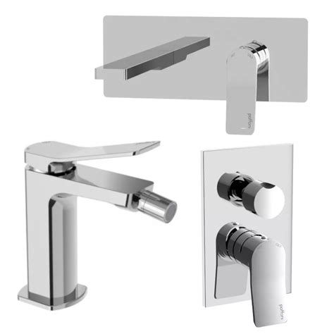 Set Miscelatore Incasso Lavabo 24 Cm Con Bidet Ed Incasso Doccia 2