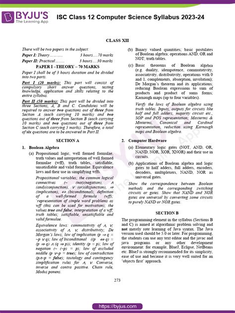 Isc Class 12 Computer Science Syllabus 2023 24 Pdf Inheritance