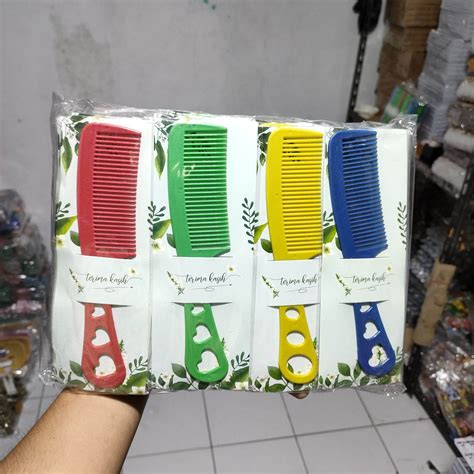 Pack Pcs Souvenir Pernikahan Sisir Besar Kemas Plastik Alas Shaby