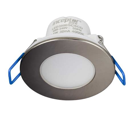 Ovia Inceptor Pico 5 5w Led Dimmable Downlight Satin Chrome 4000k