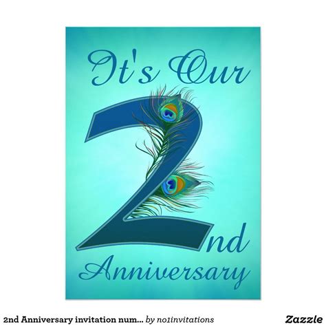 2nd Anniversary Invitation Number 2 Zazzle