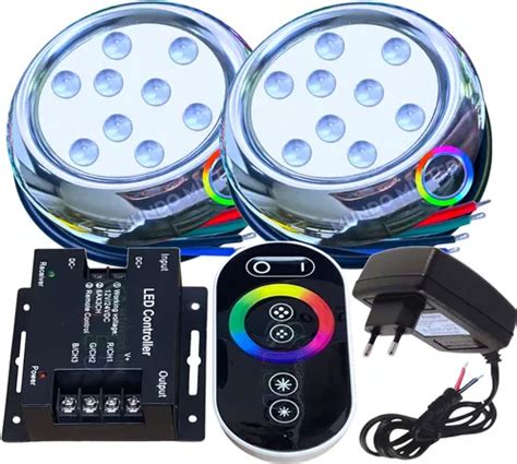 Lumin Ria Piscina Led Rgb W Inox Mm Touch Fonte Pt