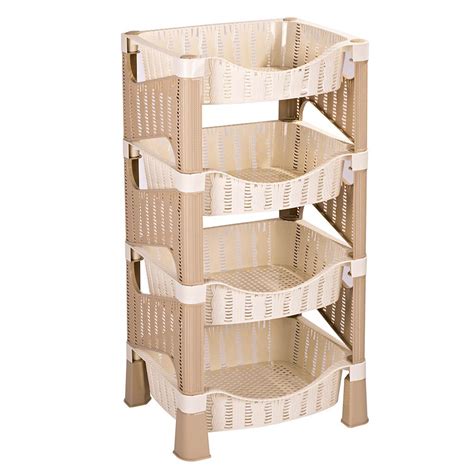 Полка для обуви, 4 секции, 41х33х78 см, в ассортименте, Эльфпласт ...