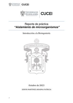 Aislamiento Y Conservacion De Microorganismos Universidad De