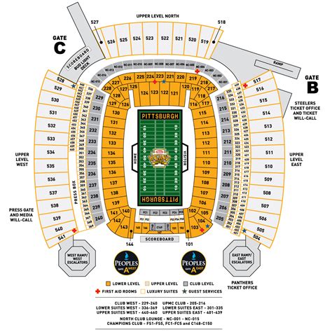 Seating Charts - Heinz Field in Pittsburgh, PA