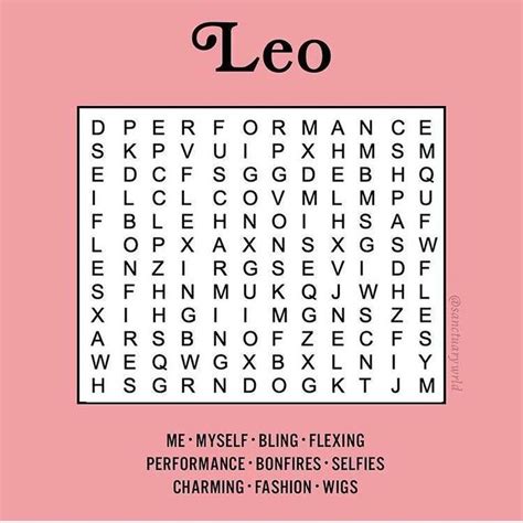 Leo Word Puzzle In 2024 Word Puzzles Leo Season Scorpio Moon